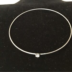 Elegant Silver Bracelet with Crystal Accent